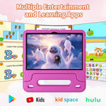 Kids tablet with protective bumper case and adjustable stand