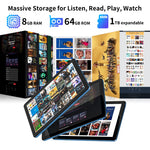 TabneraX tablet demonstrating multitasking with apps open