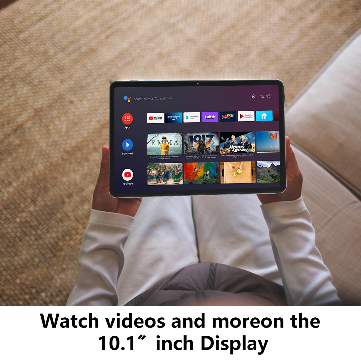 Tuohaitime 10 inch tablet screen displaying interface