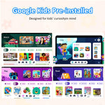 Close up of kids tablet interface showing parental control menu