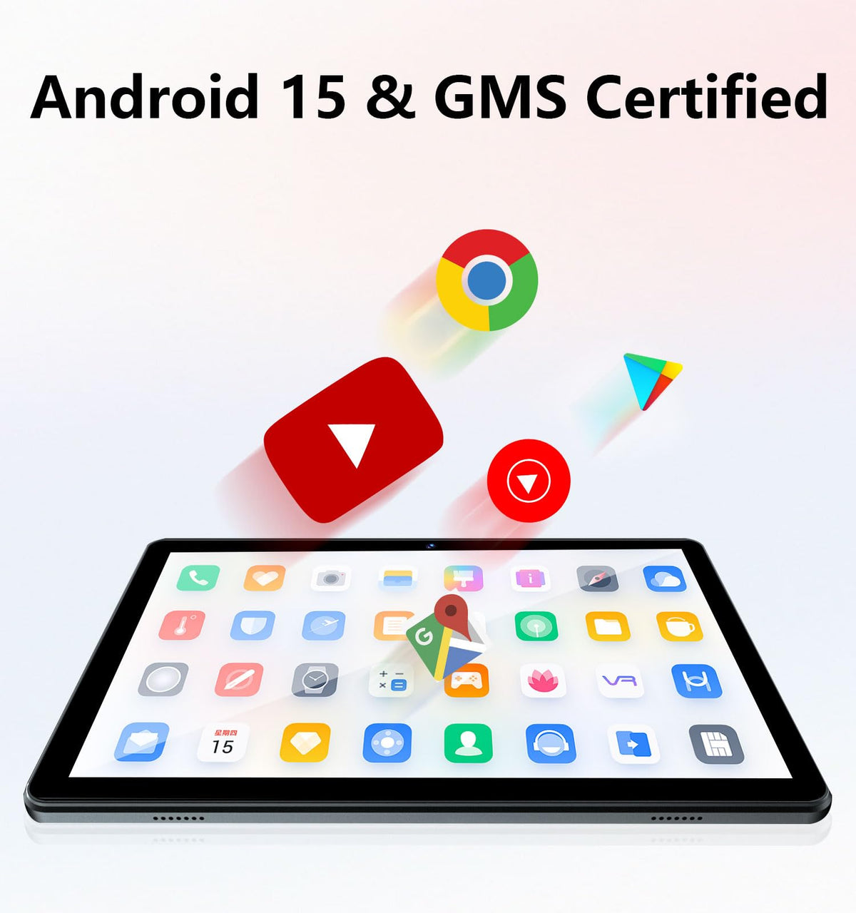 Ecopad 10.1 Inch Android 15 Tablet screen display detail
