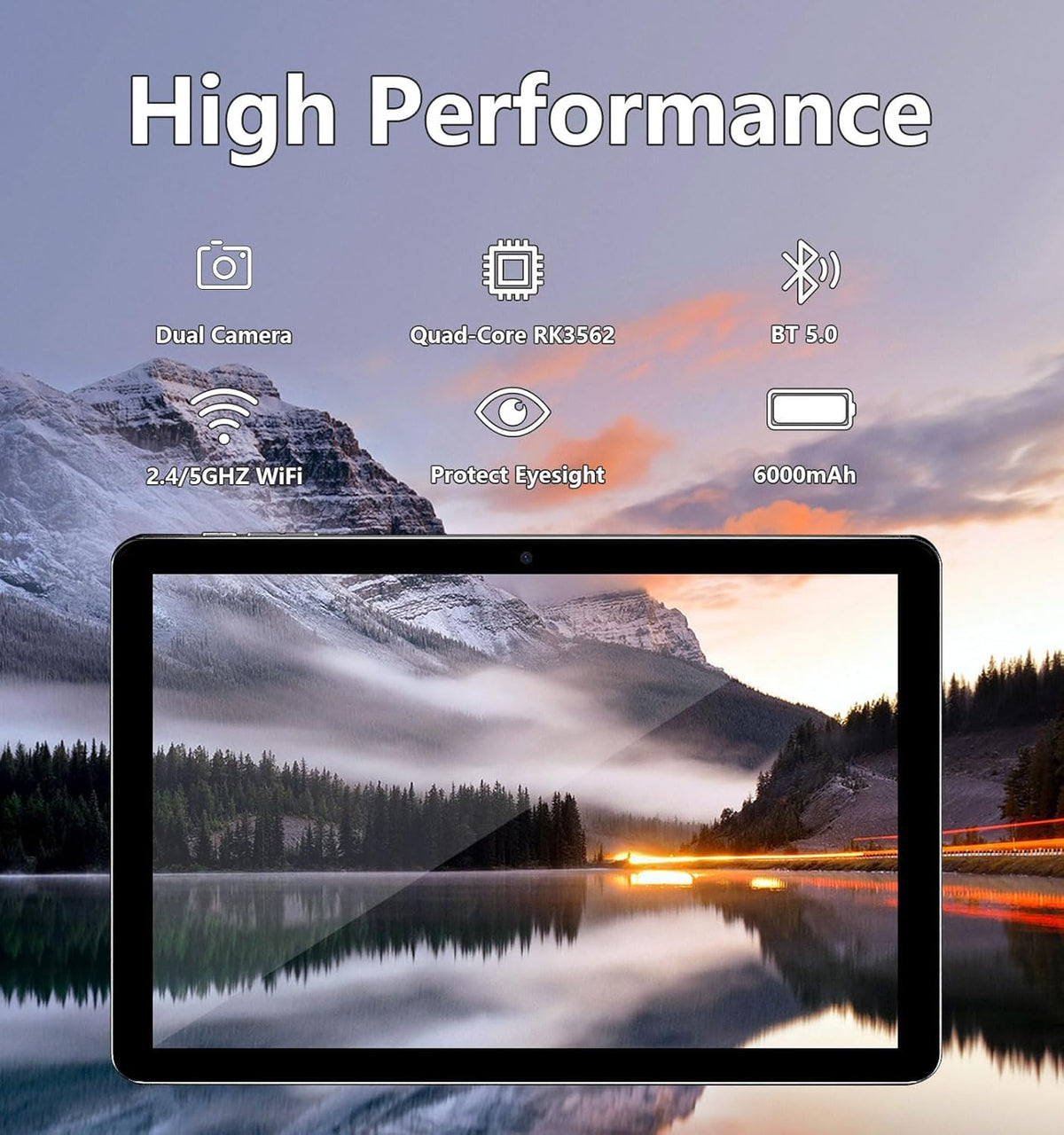 Ecopad 10.1 Inch Android 15 Tablet with protective case