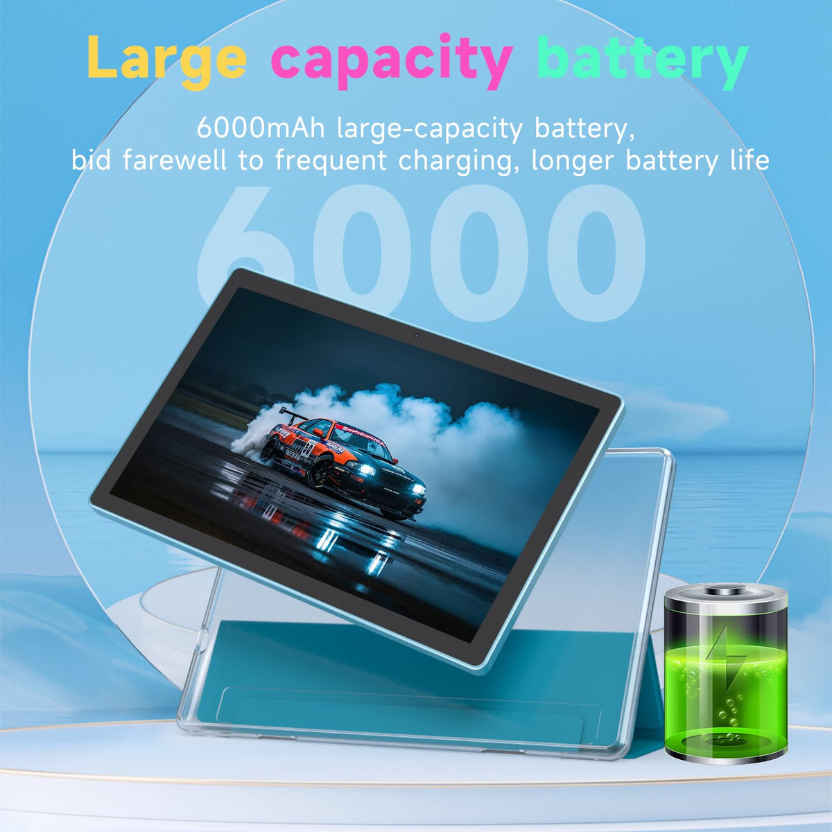 Back view of Iweggo tablet with protective case