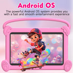 Side view of iconlink kids tablet with stand