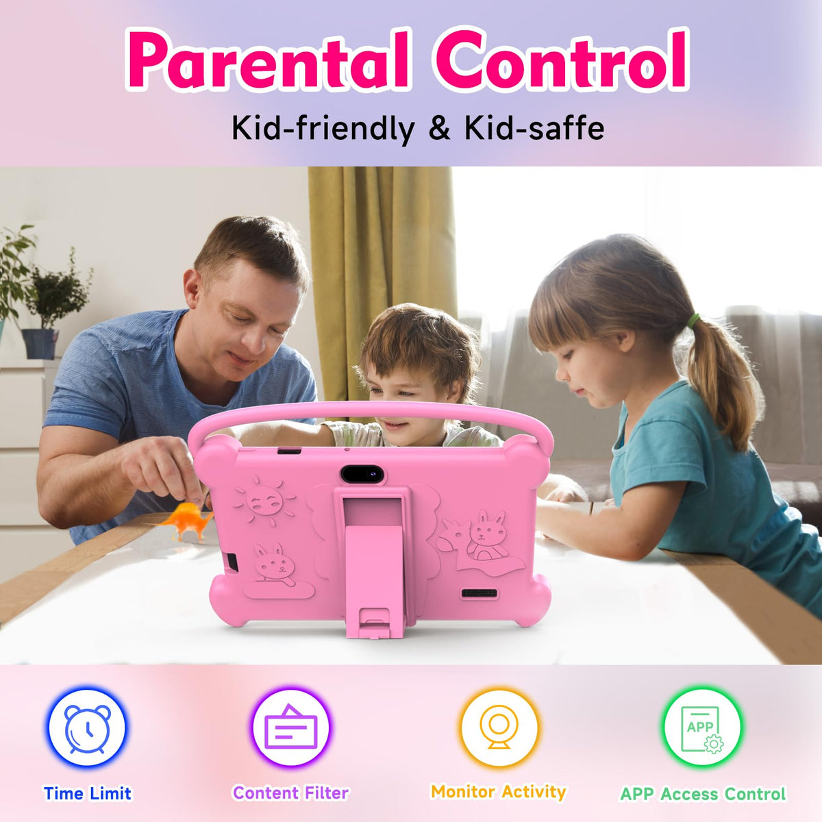Iconlink kids tablet in use by a child