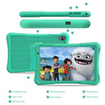 Child using Pritom 10 inch tablet for interactive learning