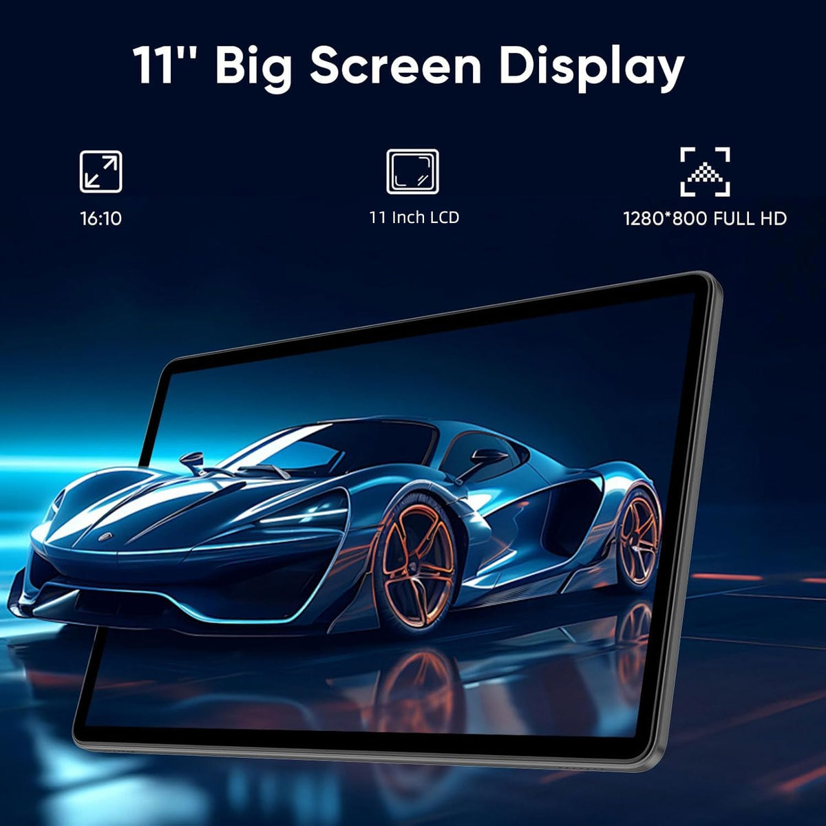Side profile of Wxunja 11 inch Android tablet