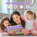 Rear view of Urao kids tablet including camera and case texture