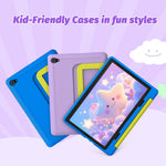 Urao kids tablet in yellow and purple protective silicone case
