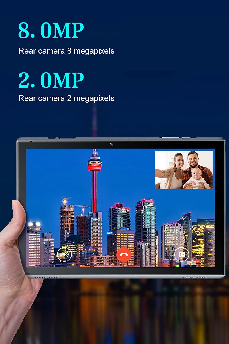 Zzb tablet rear view featuring 8MP camera lens