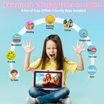 Trayoo kids tablet with shockproof silicone case and stand