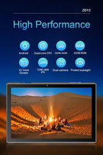 Zzb 10 inch tablet in gray color angled view
