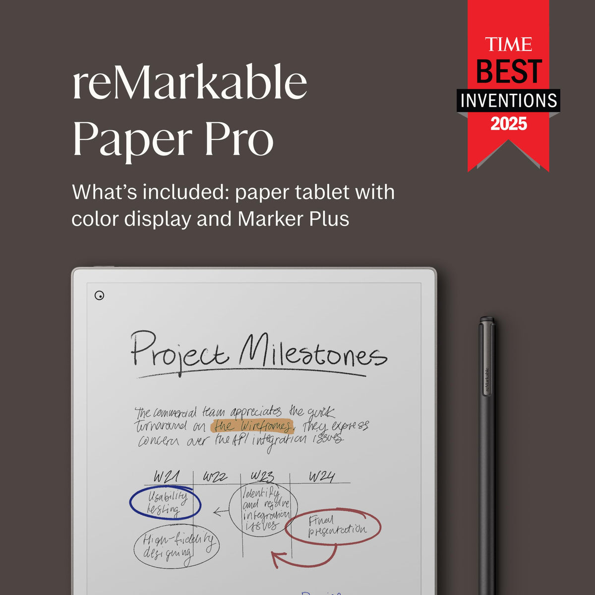 Close up of Remarkable Paper Pro 11.8 inch display screen