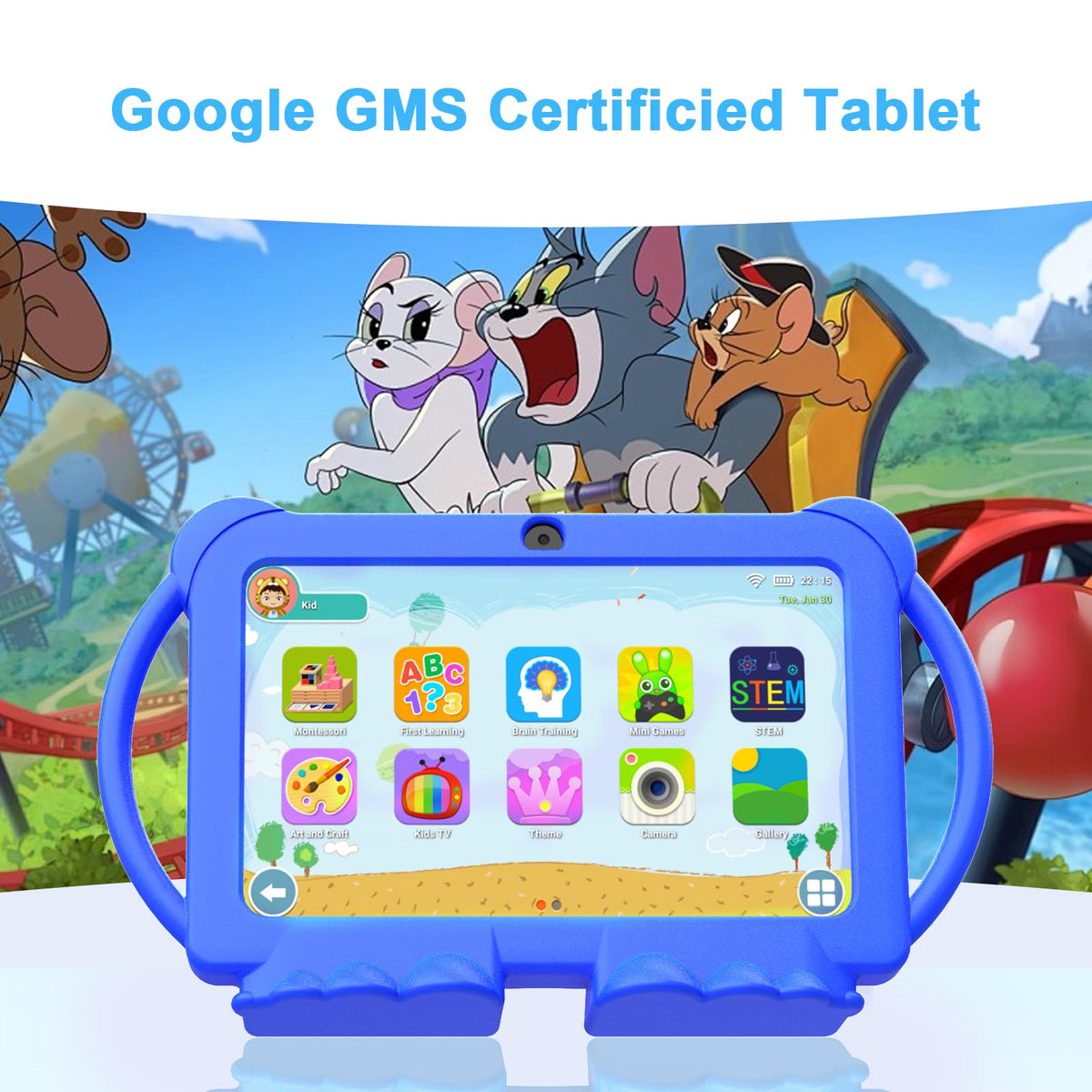 Hottablet kids tablet with kickstand extended