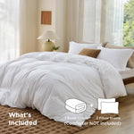 Detailed view of the internal corner ties inside the Bedsure queen duvet cover