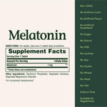 Nature's Bounty Melatonin sleep aid bottle standing upright alongside its protective seal