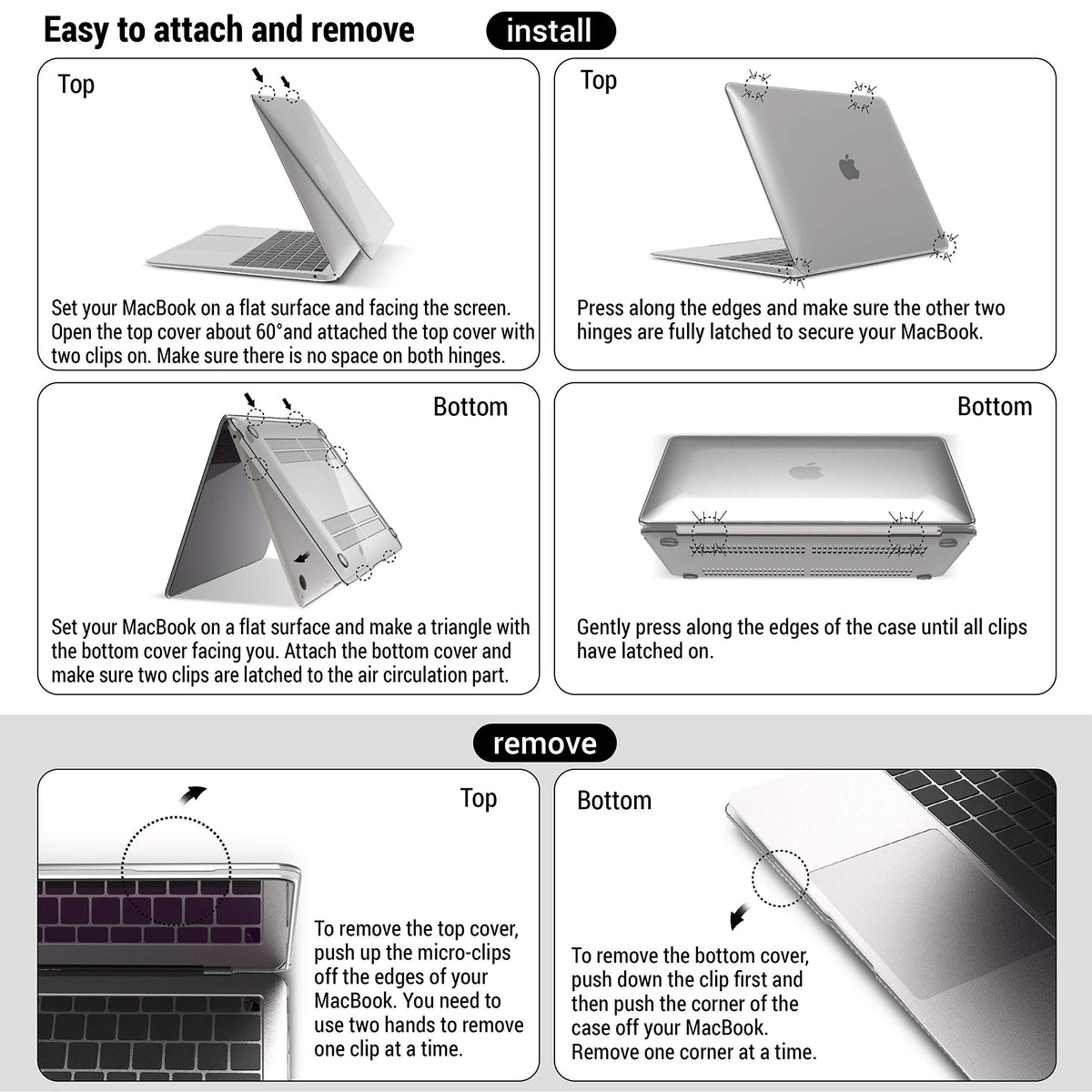 iBenzer ultra slim protective laptop case installed on device