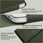 HexinYigjly waterproof leather laptop cover close up view
