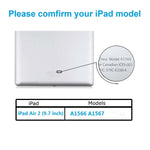 Close up view of the premium white replacement digitizer glass face for second generation tablet.