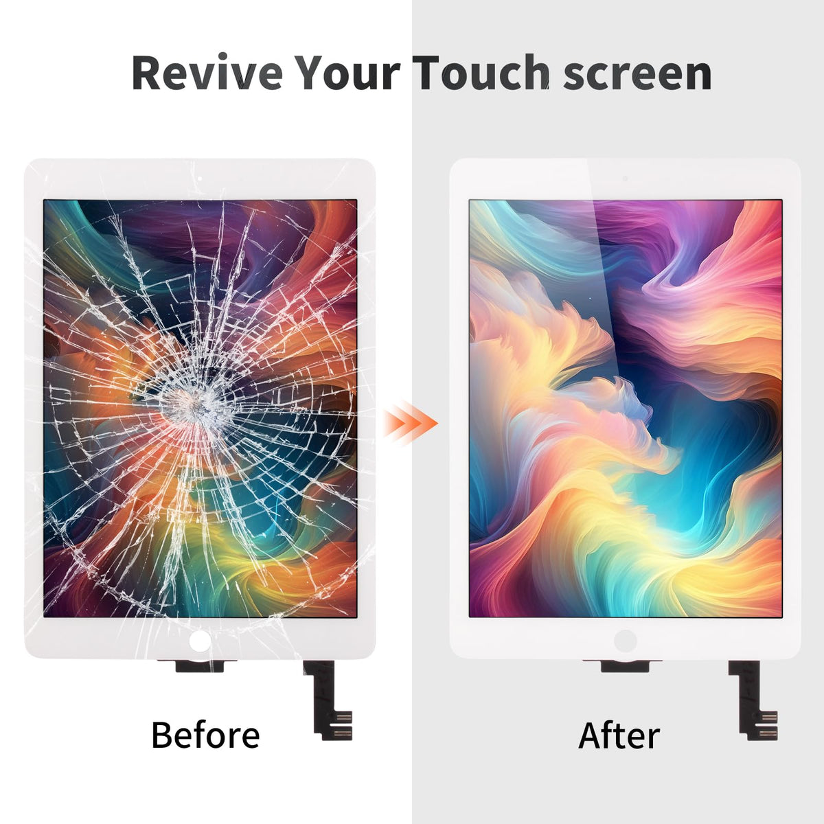 T Phael screen repair component featuring white outer bezel without home button assembly