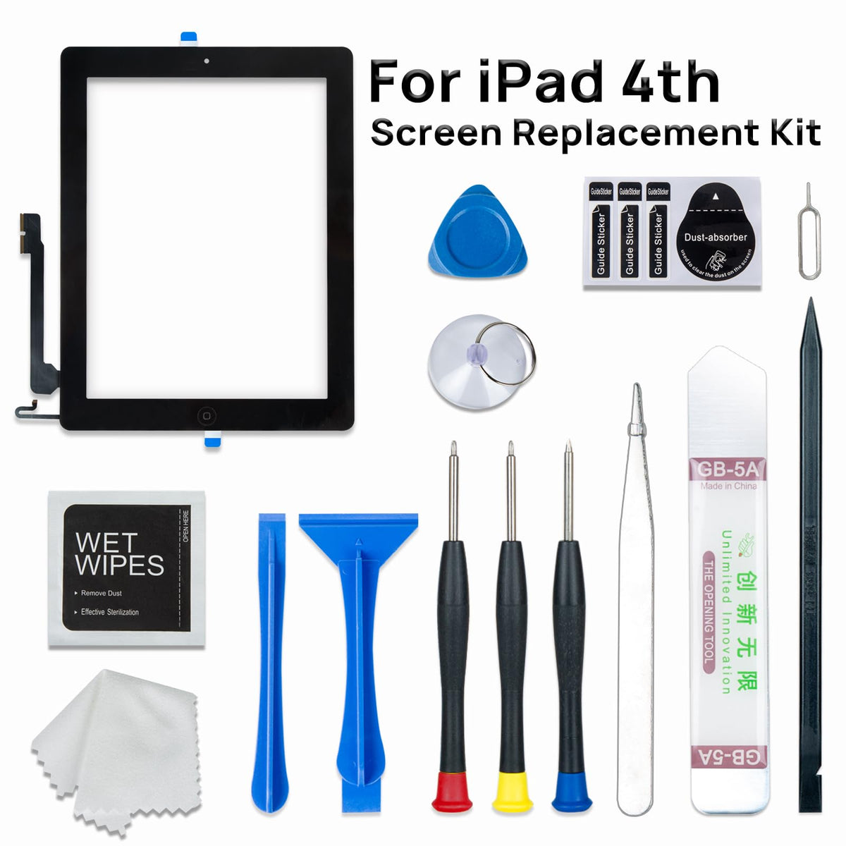 Pinsinholy premium tablet glass repair component with camera holder and adhesive backing