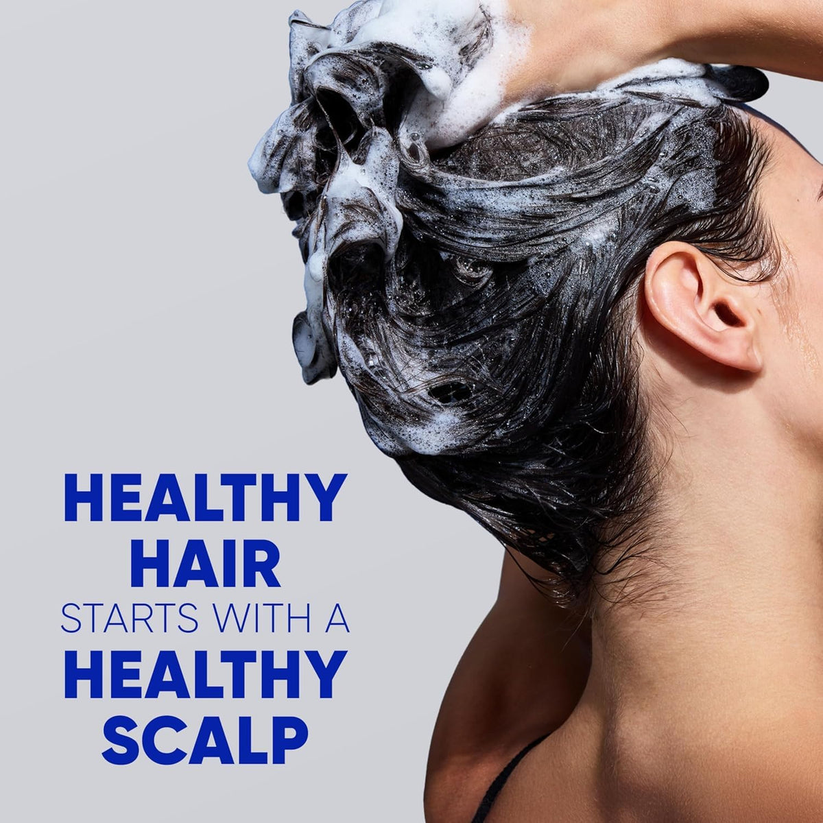 Close up view of the twin pack packaging for the color safe anti dandruff formula.