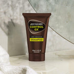Just For Men Control GX packaging displaying volume enhancement and natural hair coverage benefits.