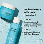 Hyaluronic acid and ceramide infused daily cleanser packaging text