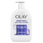 Texture shot of Olay unscented creamy non foaming facial cleanser