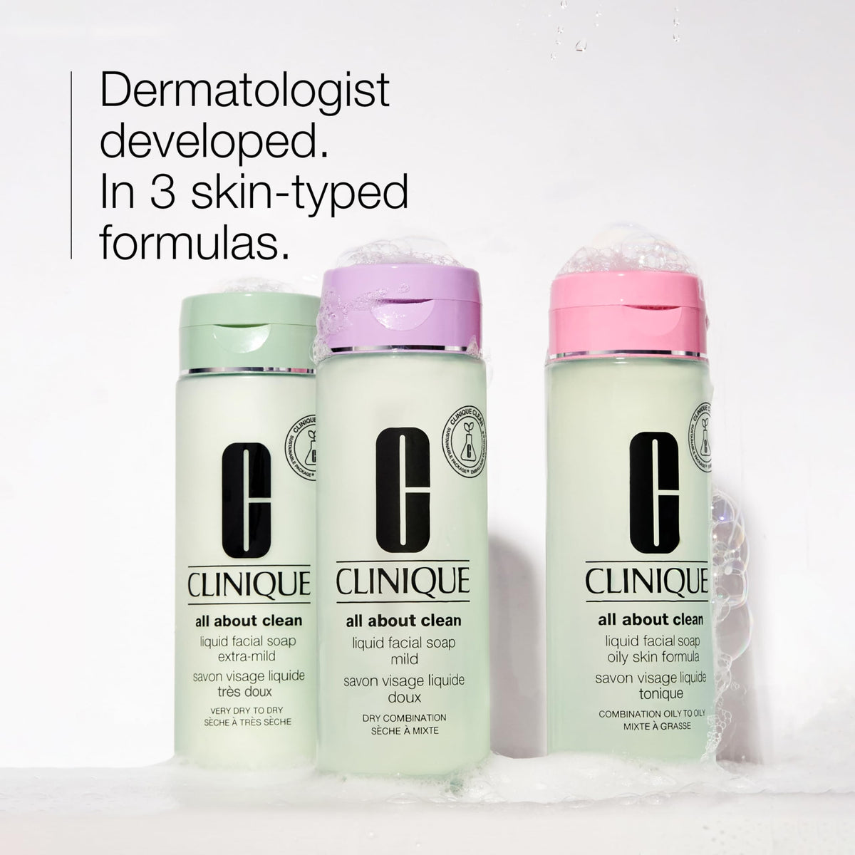 Clinique 3-Step liquid facial soap mild back label details