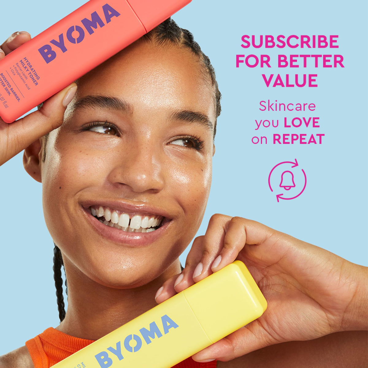 Byoma non-comedogenic alcohol-free skin barrier restoration cream label information closeup