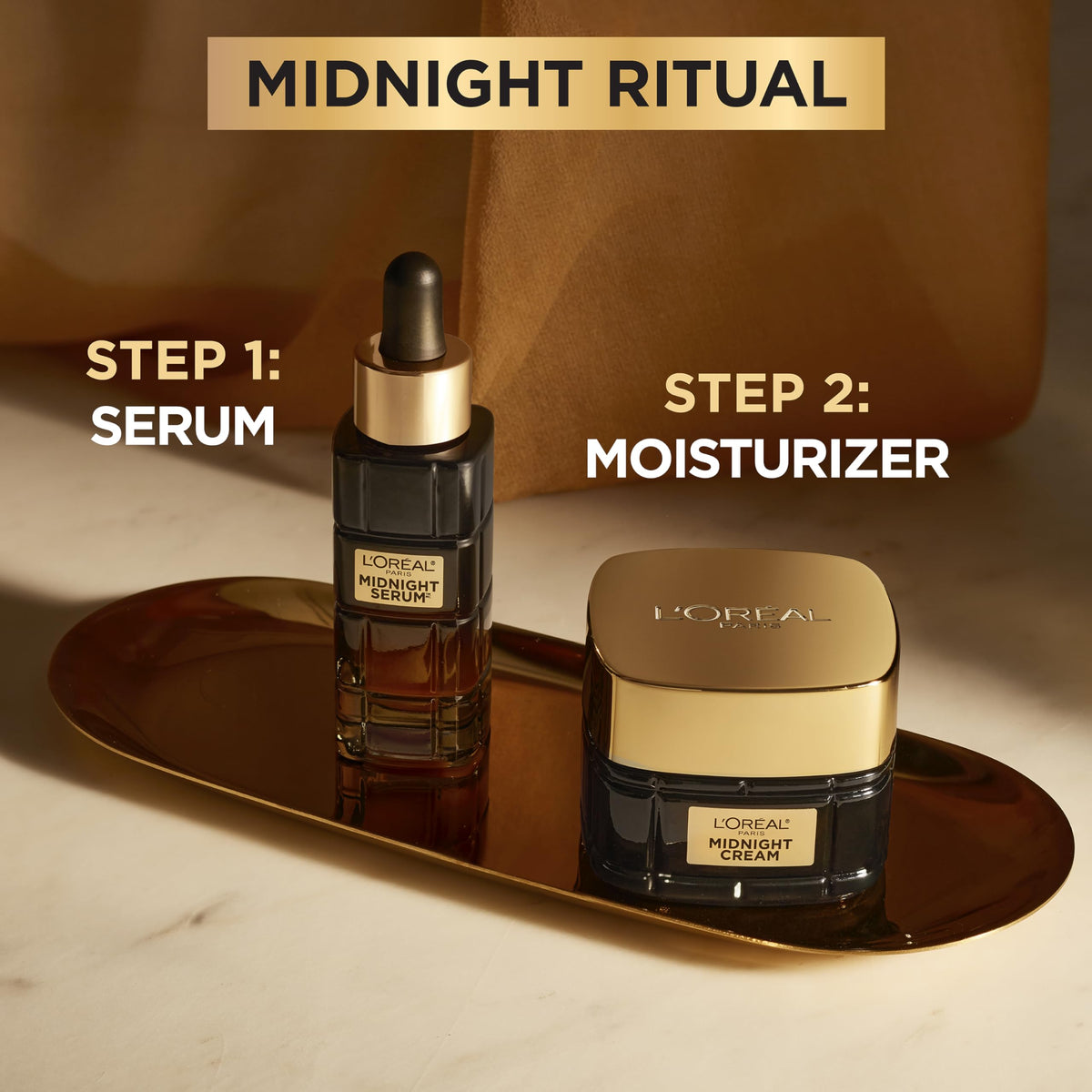 L'Oreal Paris antioxidant recovery complex cream displaying smooth texture application