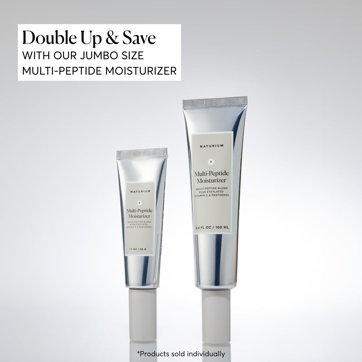 Texture shot of the mid weight cream formula of Naturium Multi Peptide Moisturizer
