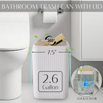 WSBArt bathroom organizer set showcasing the toothbrush holder cup and matching vanity tray