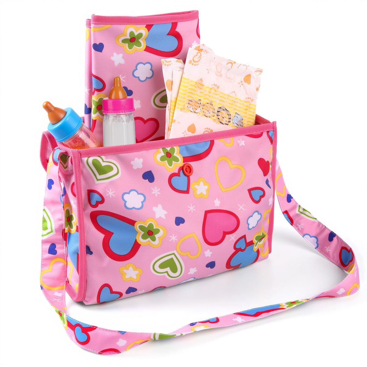 BABESIDE baby doll accessories kit with disappearing milk bottle tilted