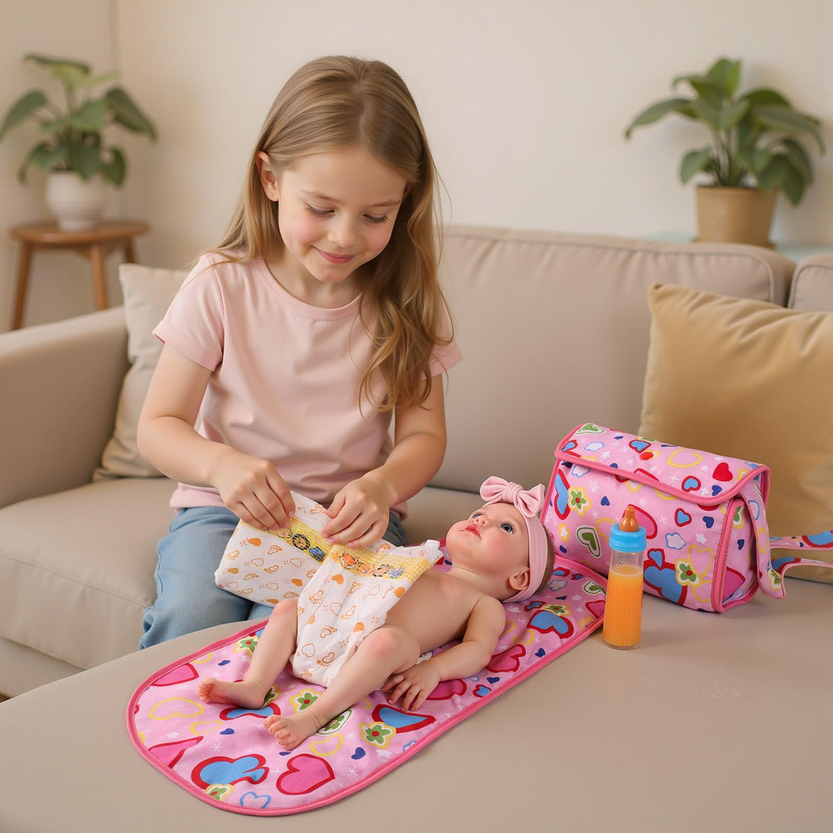 BABESIDE interactive nurturing playset with safe child-friendly components