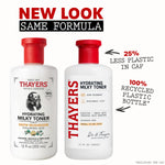 Thayers Milky Toner bottle showing snow mushroom ingredient details