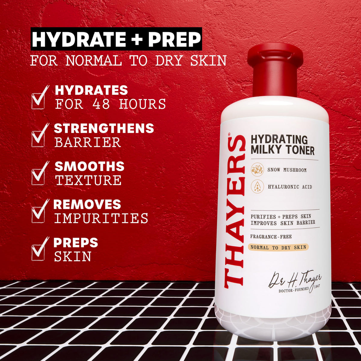 Thayers Hydrating Milky Facial Toner liquid texture close up