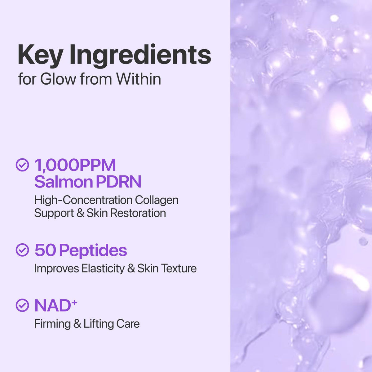Hydrating and firming Korean toner bottle being held to display the five point zero seven fluid ounce size