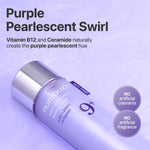 Numbuzin anti wrinkle toner applied on hands to demonstrate the lightweight non sticky glass skin glow