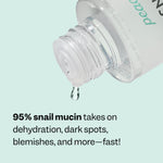 Peach Slices Snail Rescue Toner bottle angled view showing ingredients like hyaluronic acid and cica