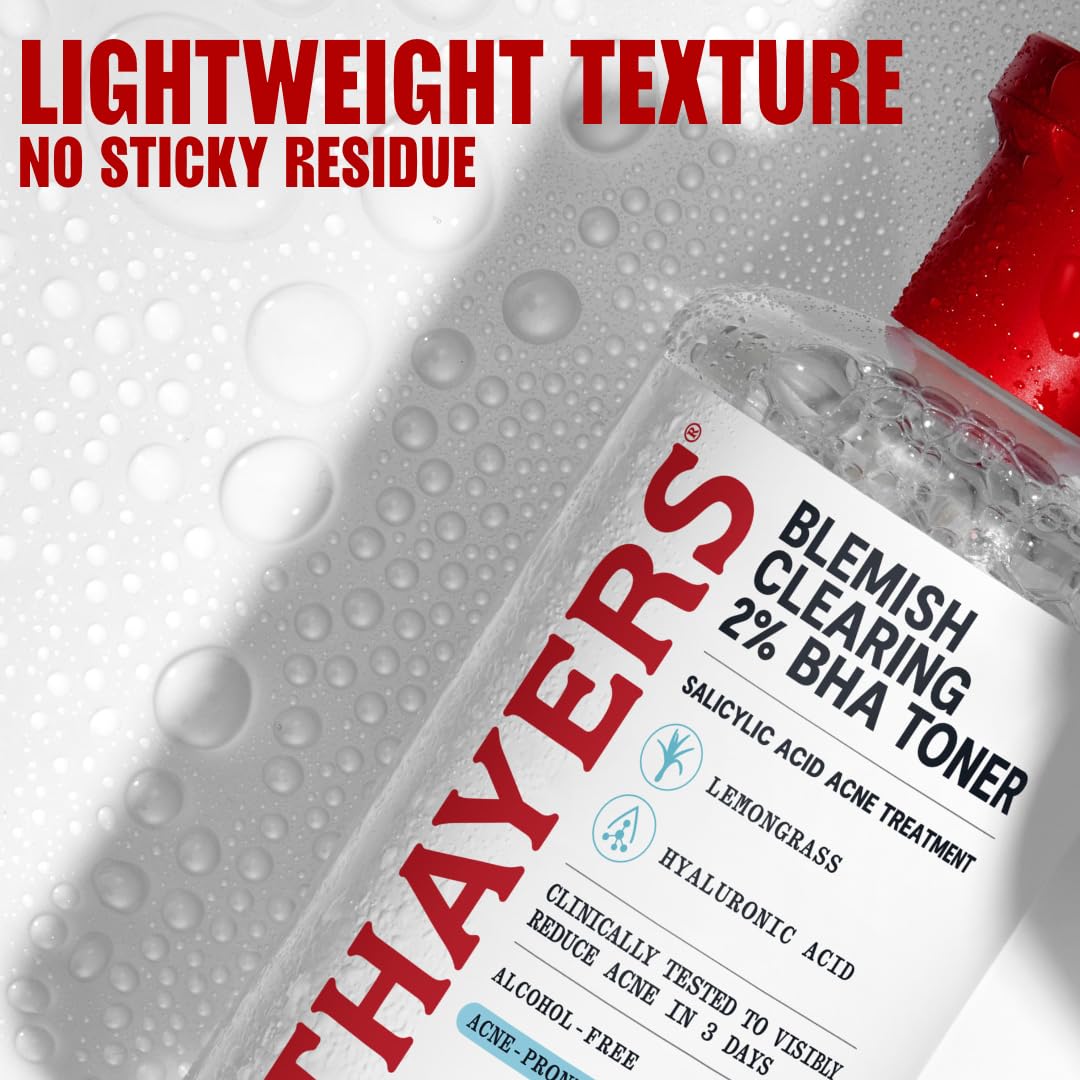 Ingredients list on back of Thayers Blemish Clearing Toner