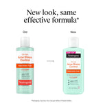 Neutrogena 2 percent Salicylic Acid oil free toner back packaging showing ingredients