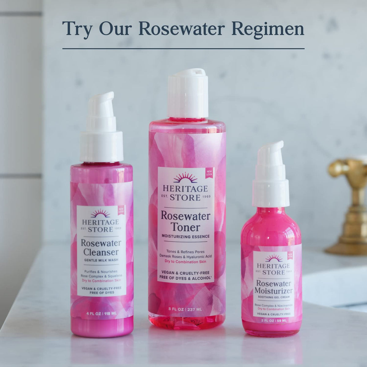 Authentic Heritage Store Rosewater Toner packaging for skincare routine