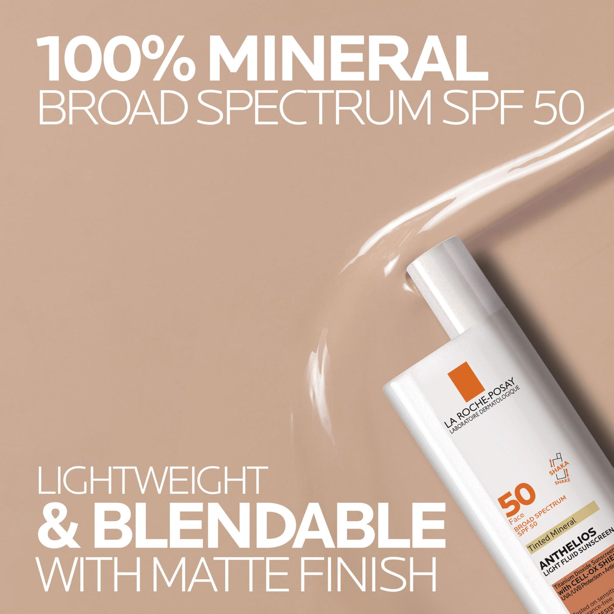 Applying Anthelios tinted mineral sunscreen fluid to the face