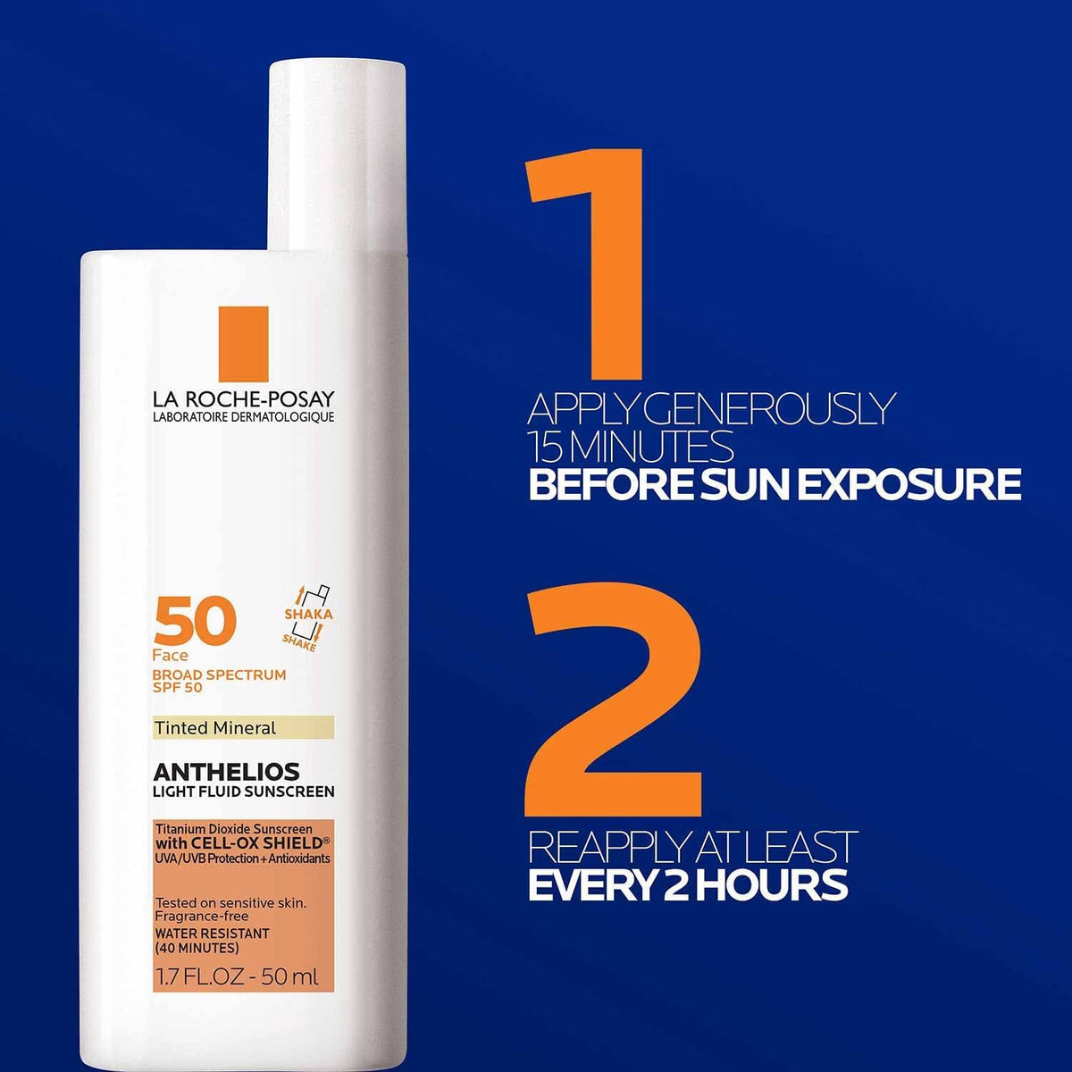 How to use Anthelios ultra light tinted sunscreen fluid card