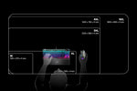 SteelSeries extra large cloth gaming mat showing a full size keyboard and mouse placed on its tracking surface.