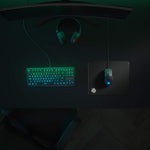 SteelSeries QcK Edge Medium mouse mat close up showing the durable stitched border lines