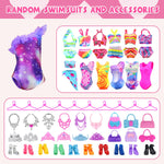Ecore Fun imported doll clothes packaging preview showing the ultimate fashion gift set contents.