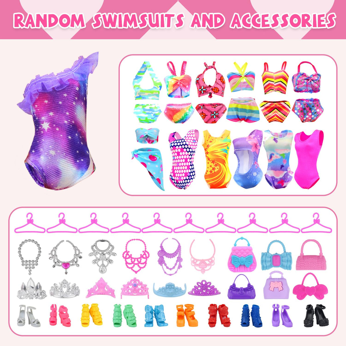 Ecore Fun imported doll clothes packaging preview showing the ultimate fashion gift set contents.